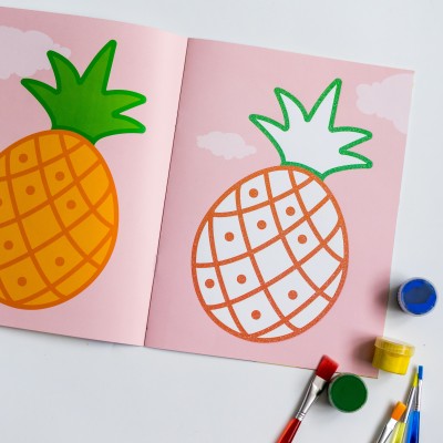 Тактильная раскраска. Фрукты и ягоды Тактильная раскраска. Фрукты и ягоды