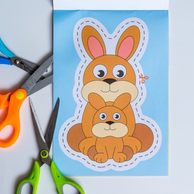 Вырезалки для самых маленьких. Животные и их детеныши Вырезалки для самых маленьких. Животные и их детеныши