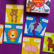 З'єднай половинки. Веселі тварини