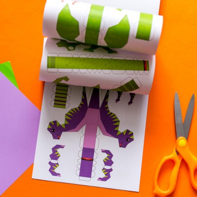 Виріж та наклей. Збери парк динозаврів Виріж та наклей. Збери парк динозаврів